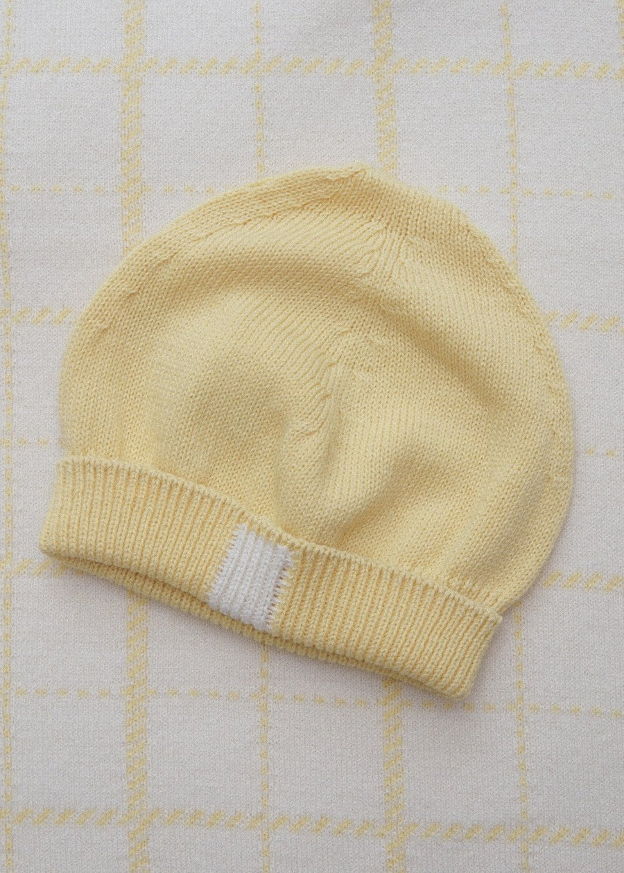 Janes - Baby Beanie Light Yellow - Janes Knitwear with a twist