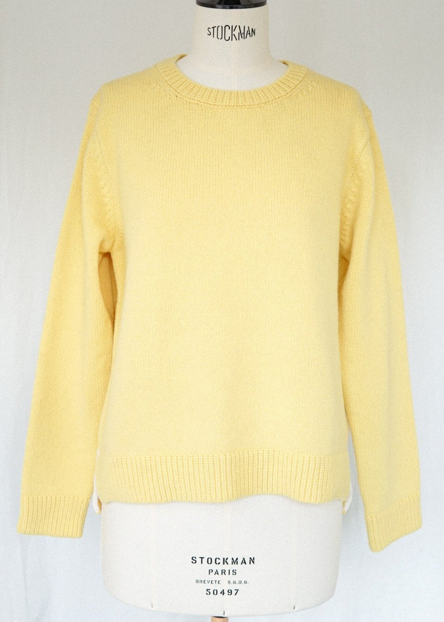 Janes - Fisherman Ribs Crew Neck Sweater Yellow - Janes Knitwear with a twist
