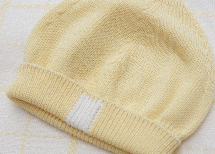 Janes - Baby Beanie Light Yellow - Janes Knitwear with a twist