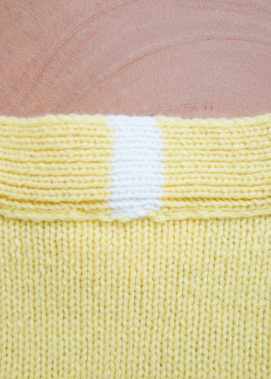Janes - Fisherman Ribs Cardigan Yellow - Janes Knitwear with a twist