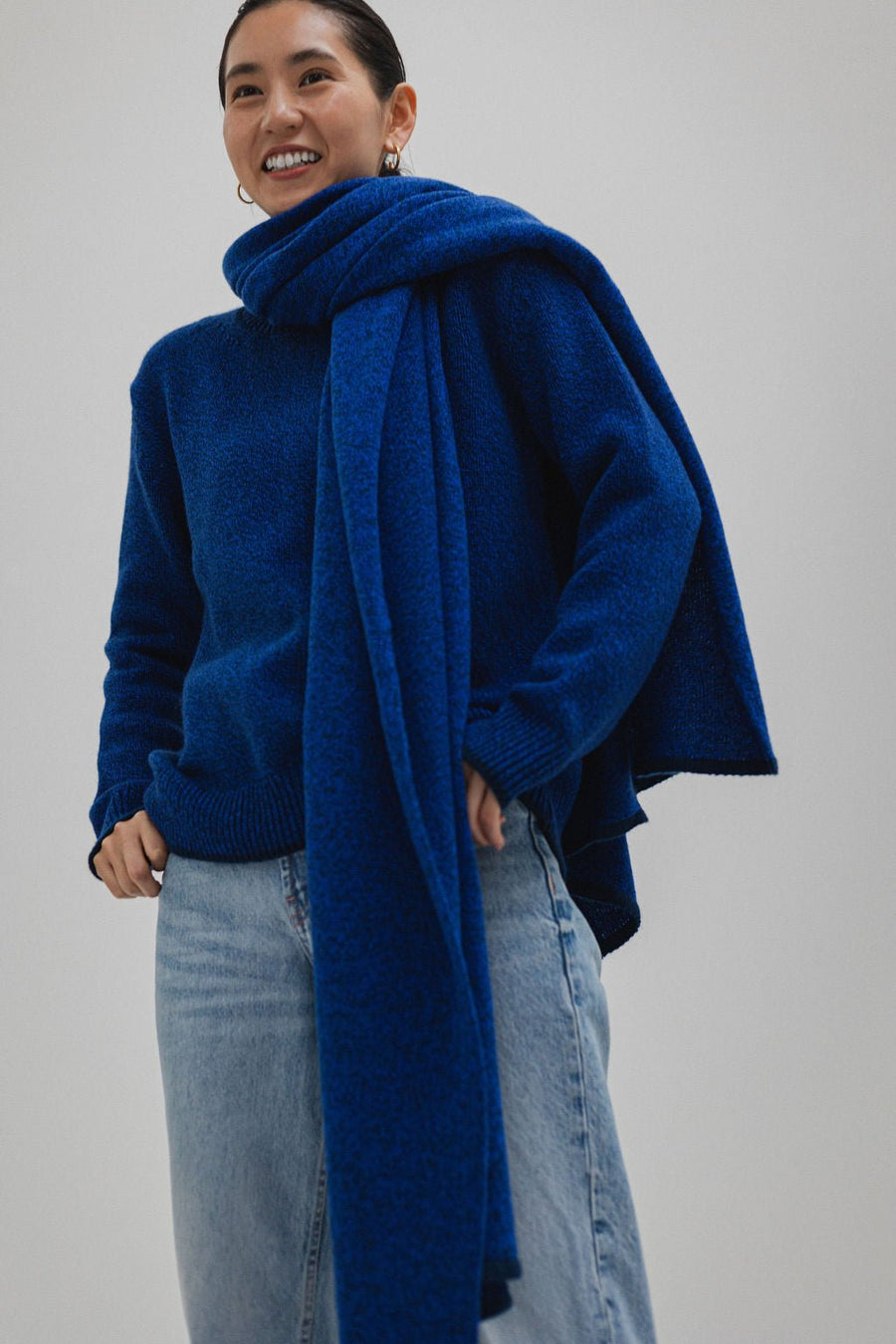 Ginger Maxi-scarf Blue