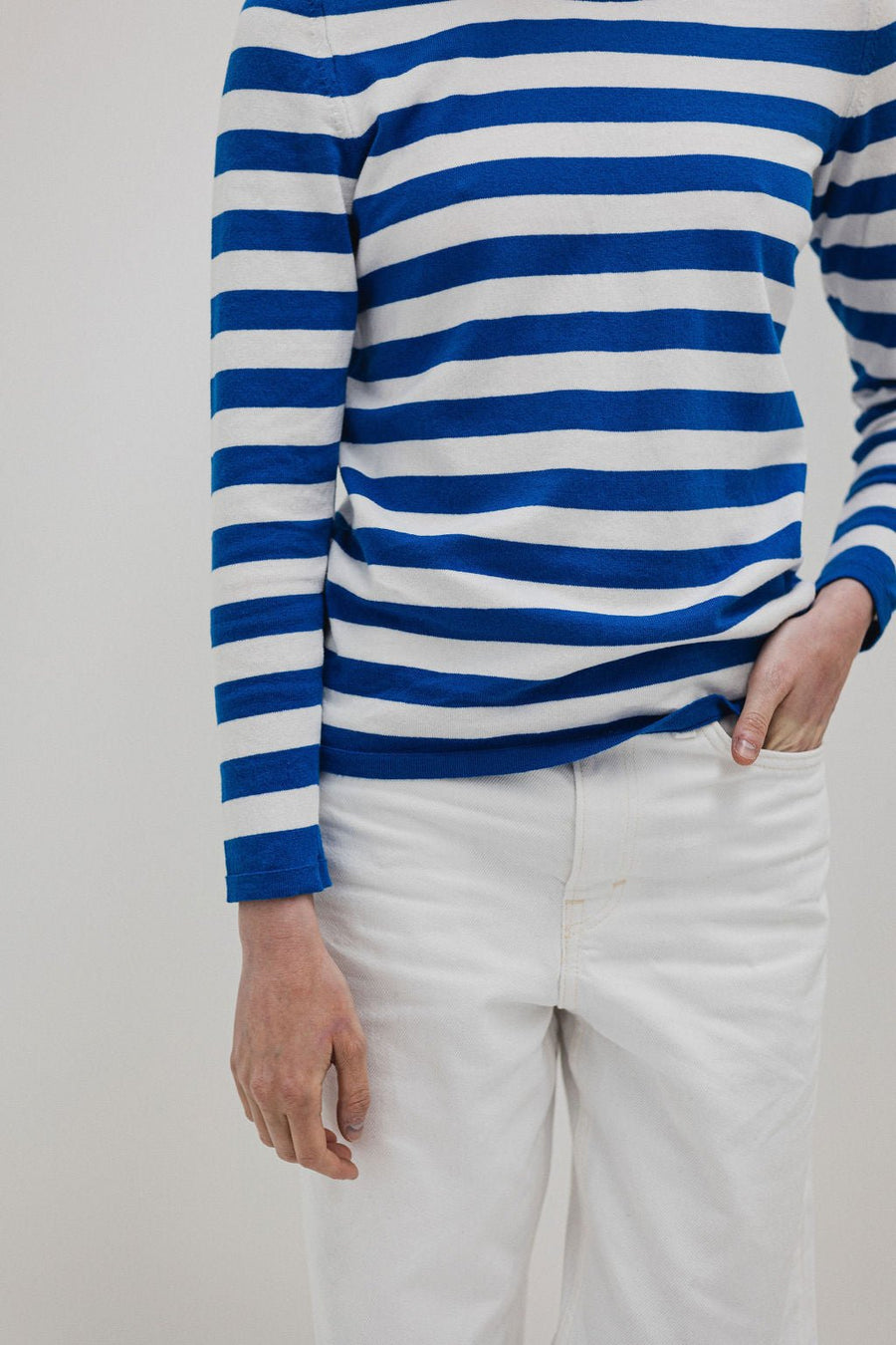Janes - Cotton Striped Sweater Blue