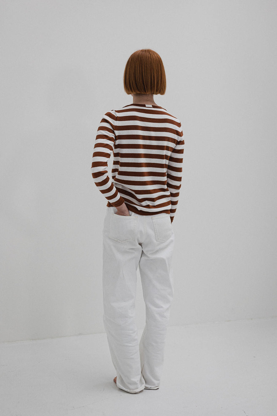 Janes - Cotton Striped Sweater Tobacco