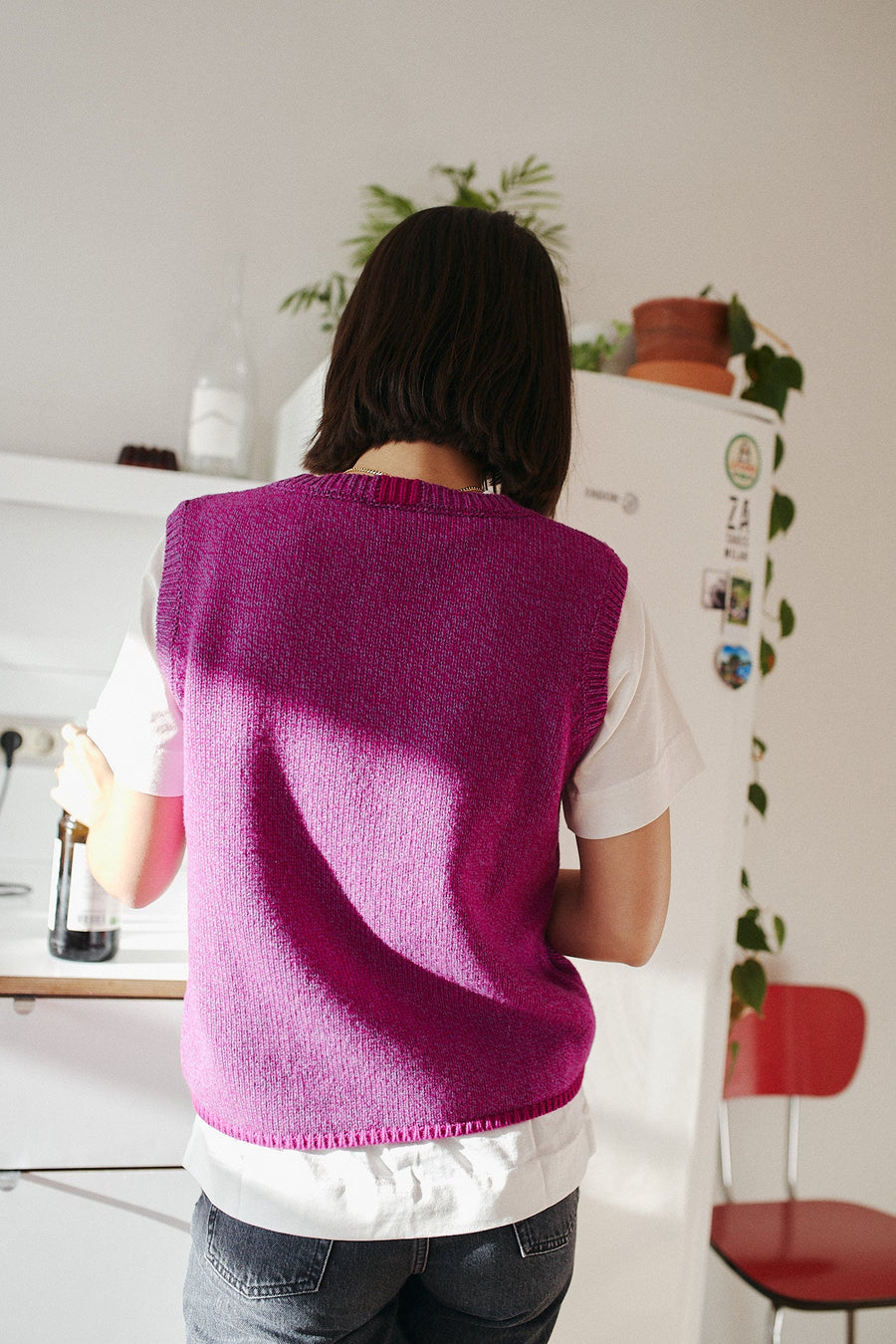 Janes - Lambswool Sleeveless Sweater Purple