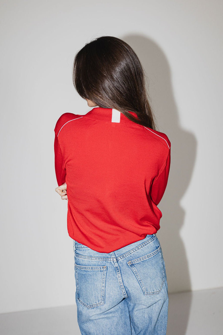 Janes - Long Sleeve Polo Red