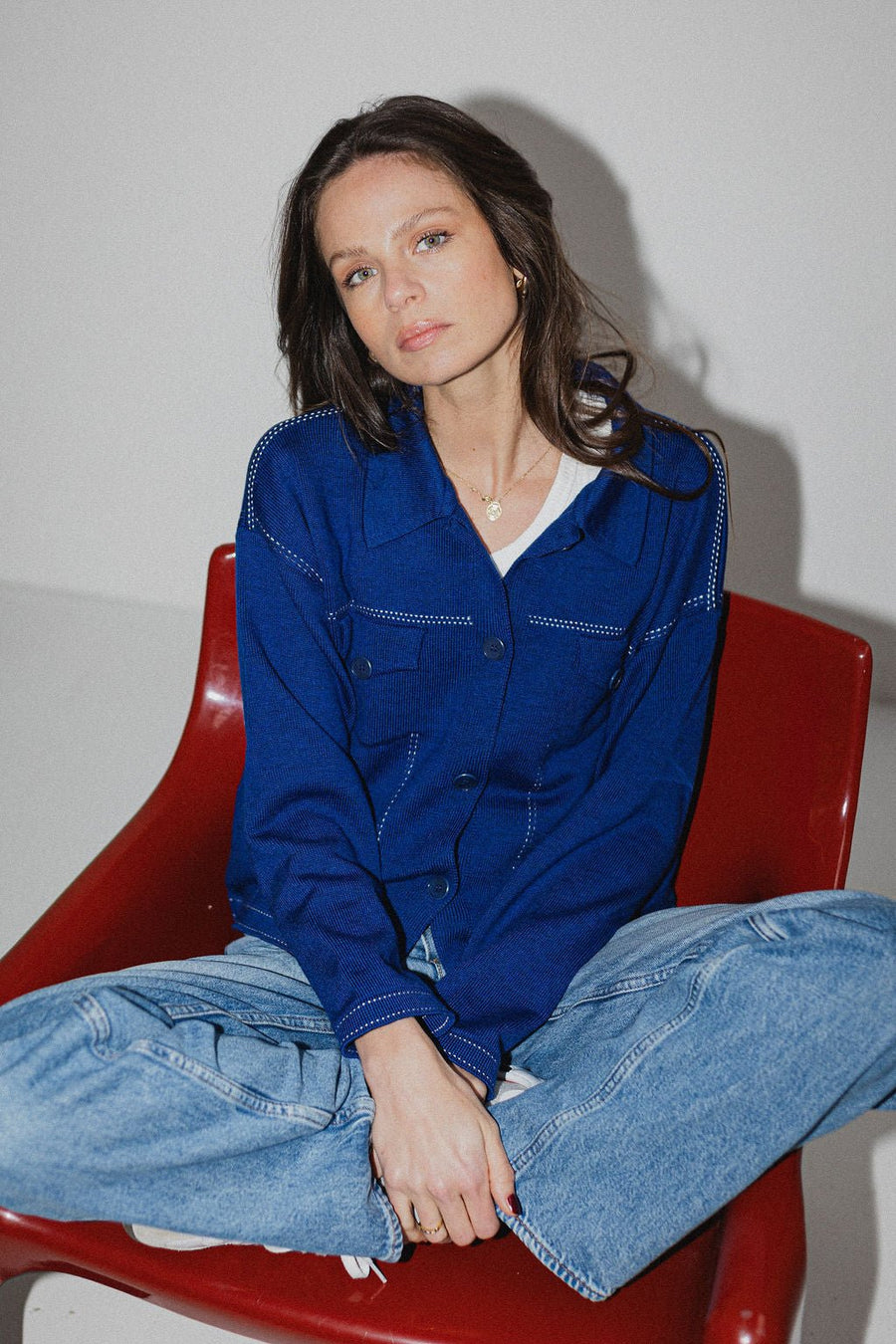 Janes - Merino Wool Jacket Blue